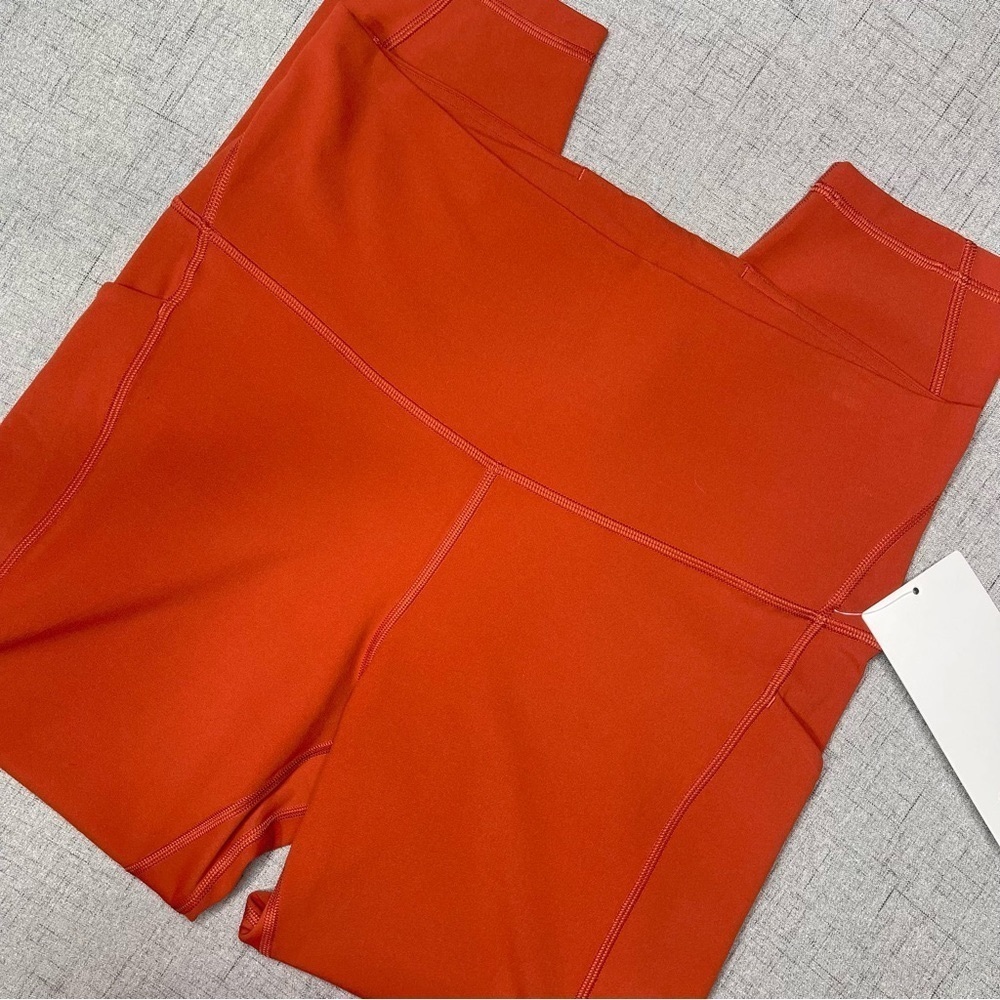 Lululemon Align High Rise Pants Leggings with Pockets Cayenne Orange 12 14 NWT - Picture 8 of 12